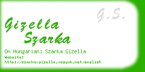 gizella szarka business card